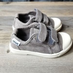 Chus Blake Canvas Hook and Loop Intentionally Distressed Gray Sneakers N…